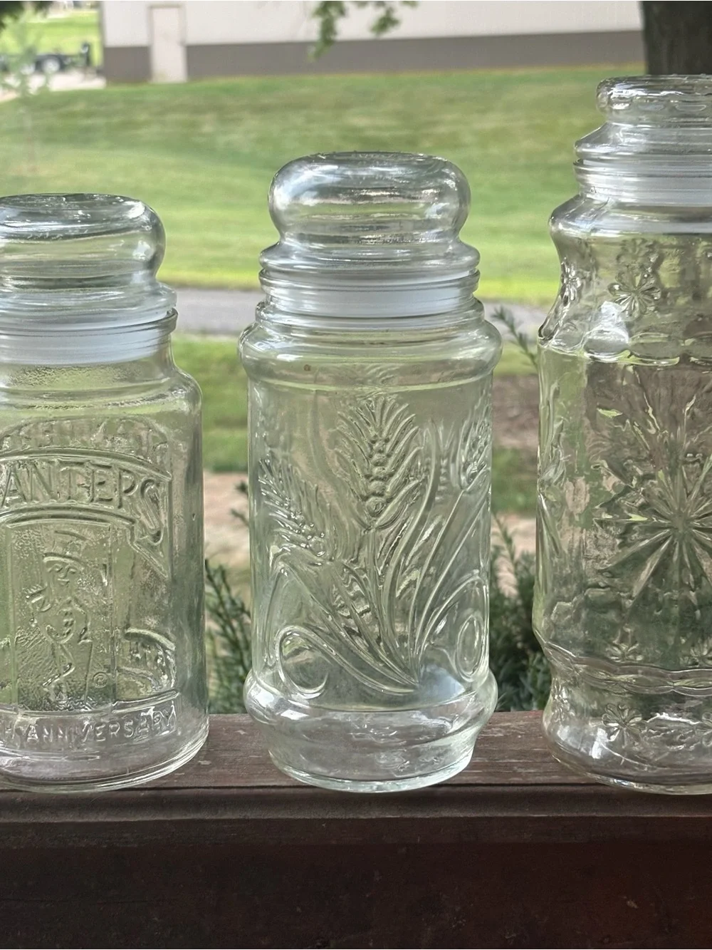 Vintage Plantar Peanuts jars. Lot of 3. 1981, 1982, and 75 th Anniversary jar.